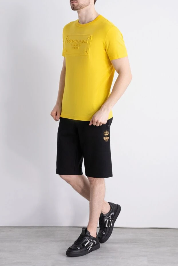 Dolce & Gabbana мужские футболка из хлопка желтая мужская купить с ценами и фото 168487 - фото 2