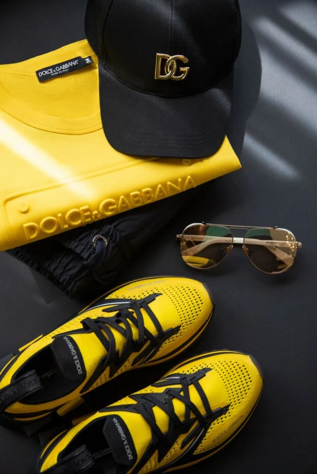 Dolce & Gabbana bright yellow cotton t-shirt with a 3d milano logo 168487 - photo 2