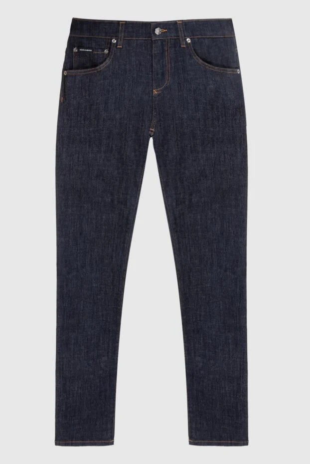 Dolce & Gabbana мужские джинсы из хлопка синие мужские купить с ценами и фото 168489 - фото 1