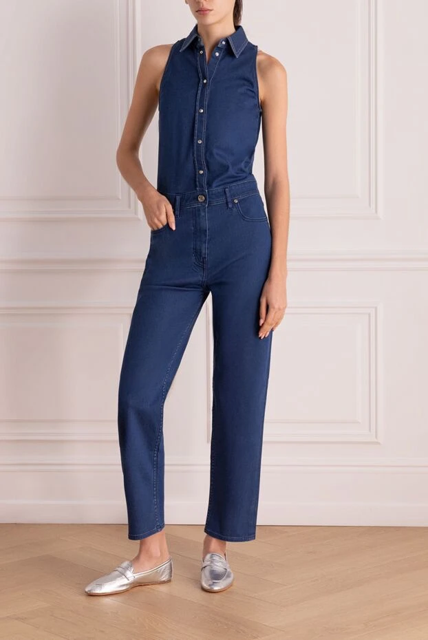 Jacob Cohen woman blue women's cotton and elastane jumpsuit buy with prices and photos 168541 - photo 2
