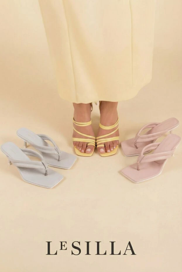 Le Silla мюлі жіночі шкіряні з тупим носком сірі 168556 - фото 2