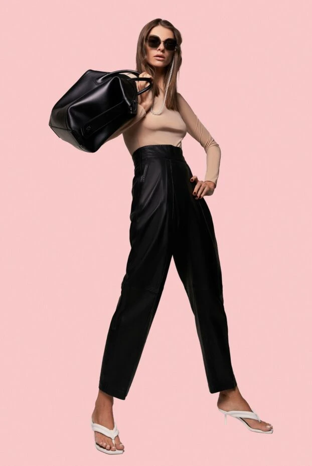 Le Silla мюлі жіночі шкіряні з тупим носком сірі 168556 - фото 3