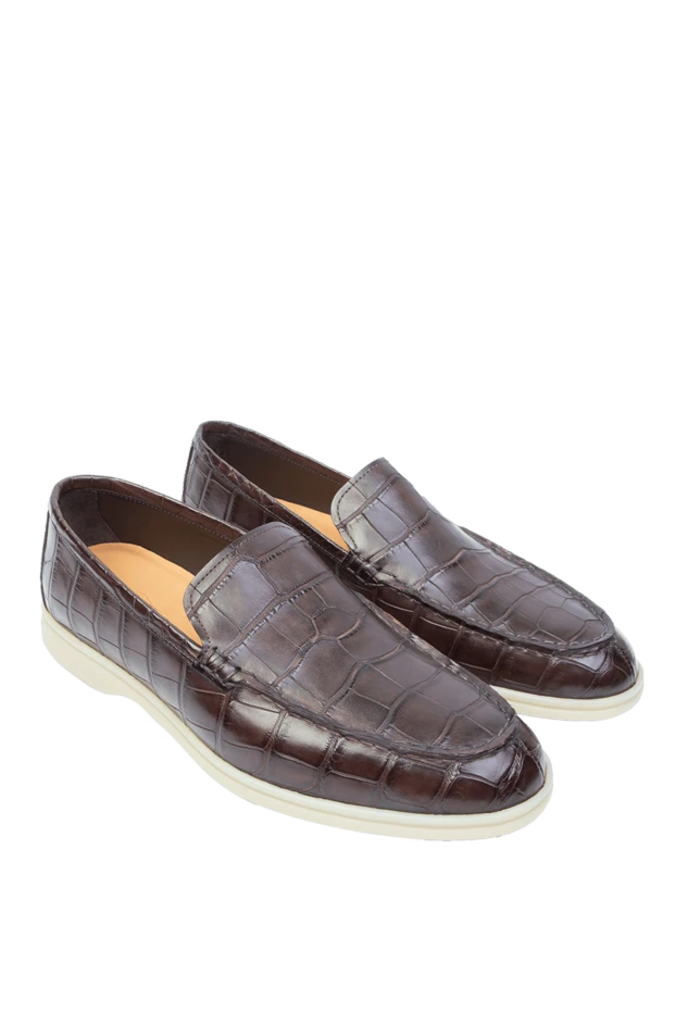 Cesare di Napoli man brown leather men's moccasins 169561 - photo 3