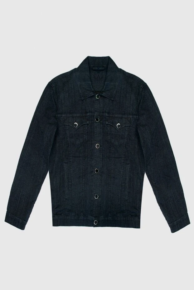 Scissor Scriptor man denim jacket made of cotton, polyester and polyurethane black for men 168614 - photo 1