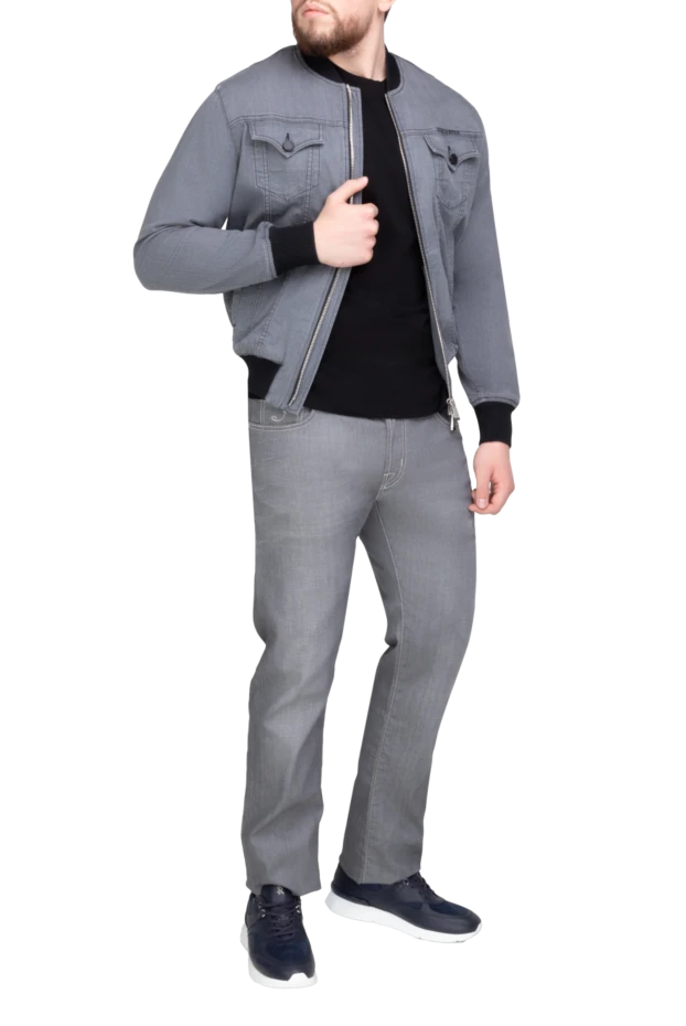 Scissor Scriptor мужские куртка джинсовая из хлопка, полиэстера и полиуретана серая мужская купить с ценами и фото 168620 - фото 2