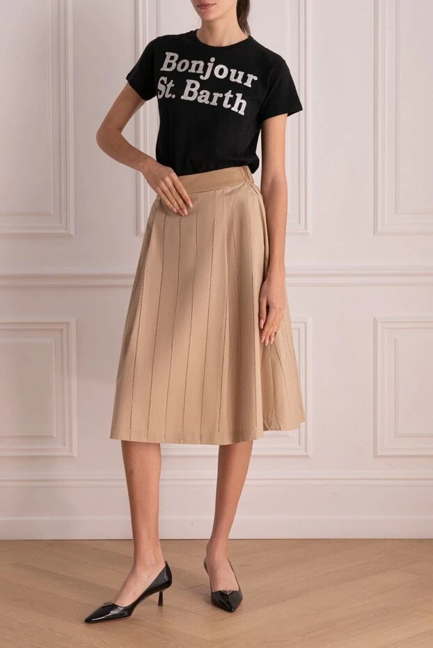 Peserico woman beige cotton skirt for women 168630 - photo 2