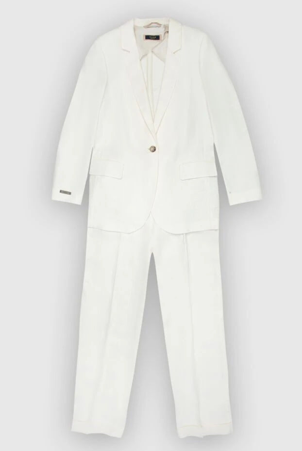 Peserico женские костюм брючный из полиэстера и хлопка белый женский купить с ценами и фото 168633 - фото 1