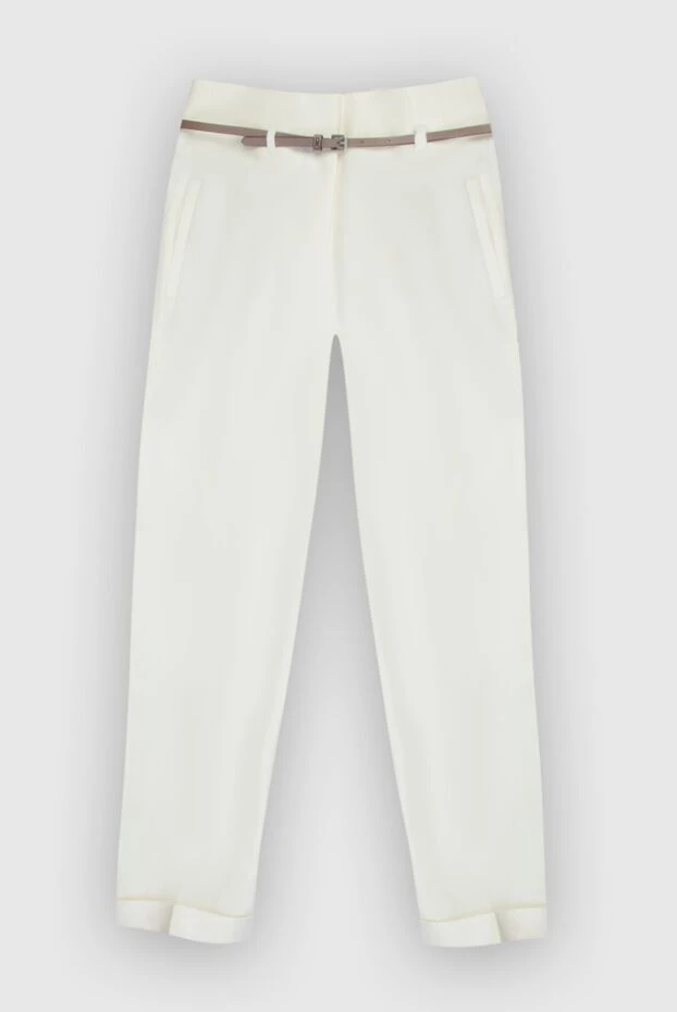 Peserico женские брюки из льна белые женские купить с ценами и фото 168634 - фото 1