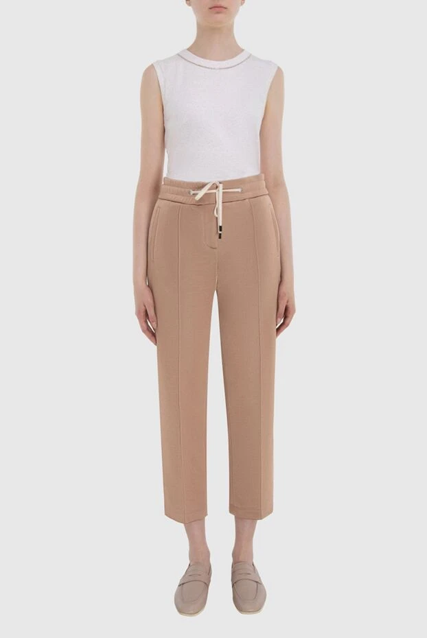 Peserico woman beige cotton and polyester trousers for women buy with prices and photos 168636 - photo 2