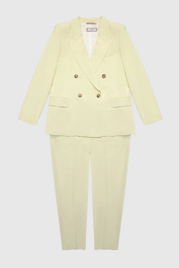 Peserico жіночі костюм брючний з віскози та еластану жовтий жіночий купити фото з цінами 168637 - фото 1