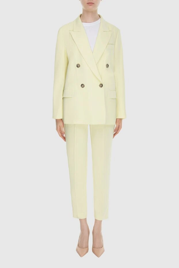 Peserico woman yellow women's trouser suit made of viscose and elastane buy with prices and photos 168637 - photo 2