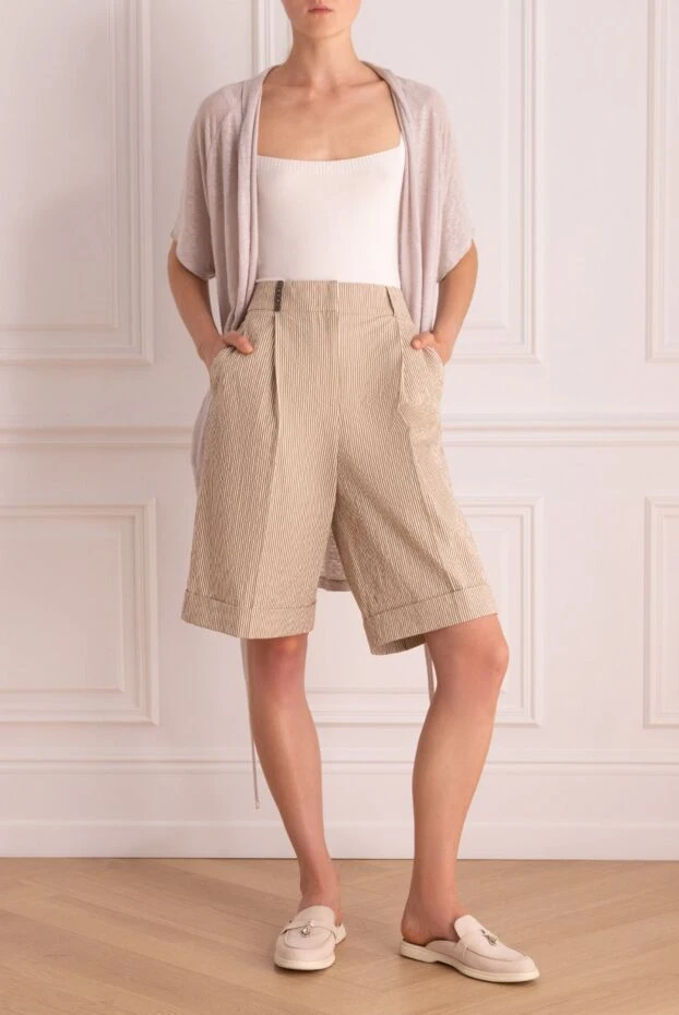 Peserico woman beige cotton shorts for women buy with prices and photos 168641 - photo 2