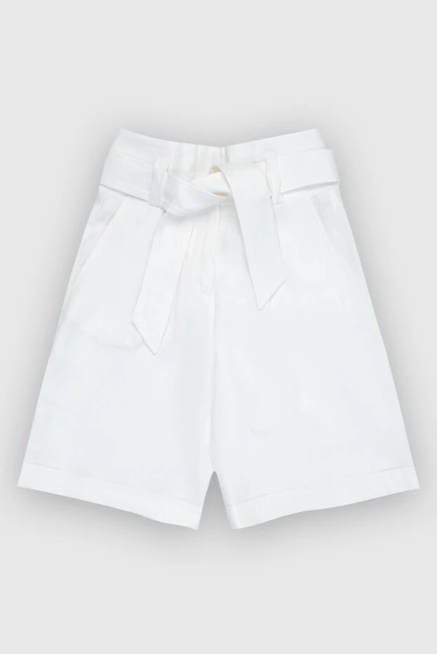 Peserico женские шорты из льна белые женские купить с ценами и фото 168642 - фото 1