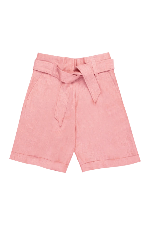 Peserico женские шорты из льна розовые женские купить с ценами и фото 168643 - фото 1