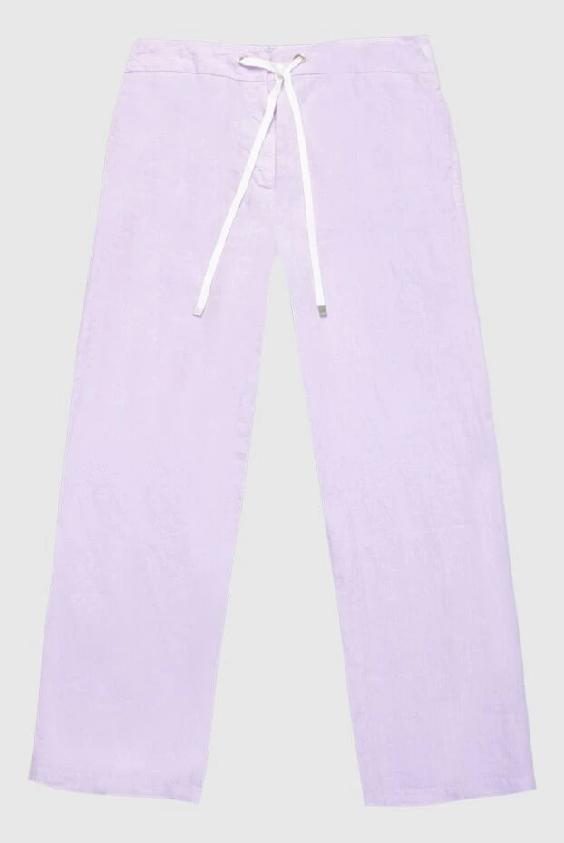 Peserico женские брюки из льна фиолетовые женские купить с ценами и фото 168658 - фото 1