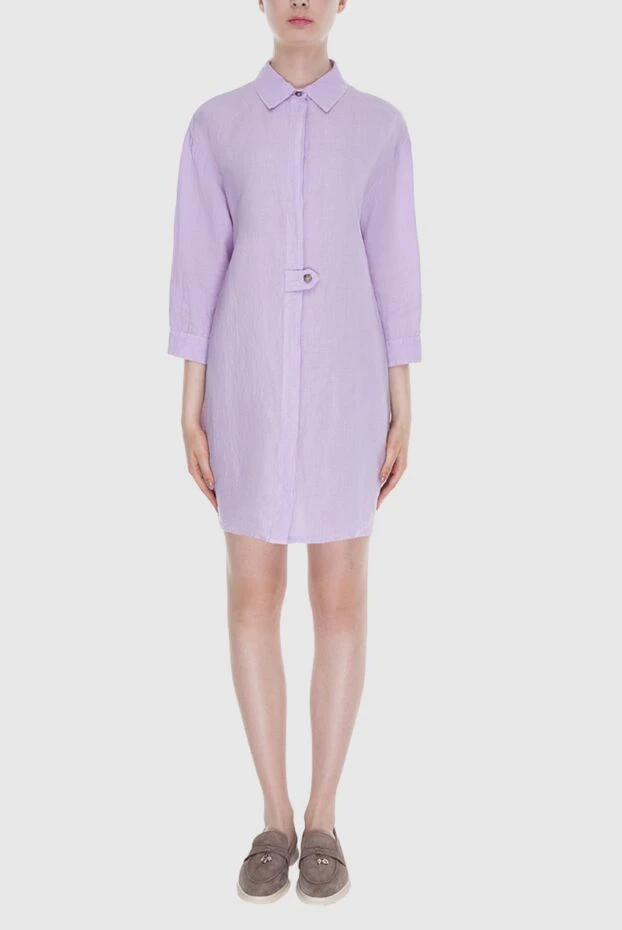 Peserico женские платье из льна фиолетовое женское купить с ценами и фото 168660 - фото 2