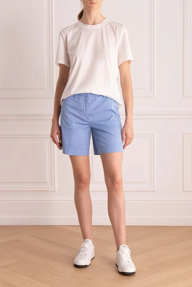 Jacob Cohen woman blue cotton shorts for women buy with prices and photos 168705 - photo 2