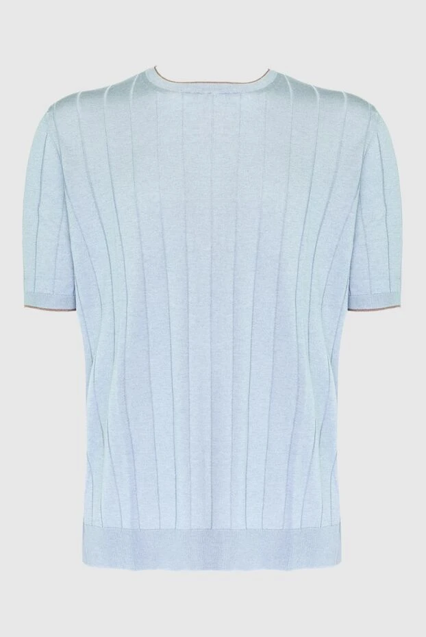 Barba Napoli short sleeve silk jumper blue for men 196545 - photo 1