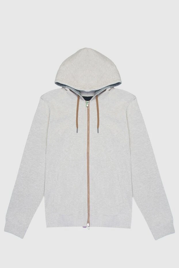 Barba Napoli beige cotton and polyamide hoodie 168715 - photo 1