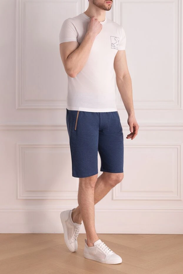 Barba Napoli man cotton and polyamide shorts blue for men buy with prices and photos 168718 - photo 2