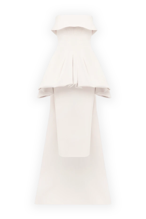 White polyester dress for women