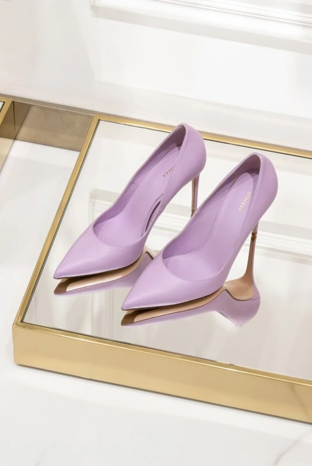 Le Silla туфлі-човники жіночі фіолетові шкіряні з гострим носом 168738 - фото 3