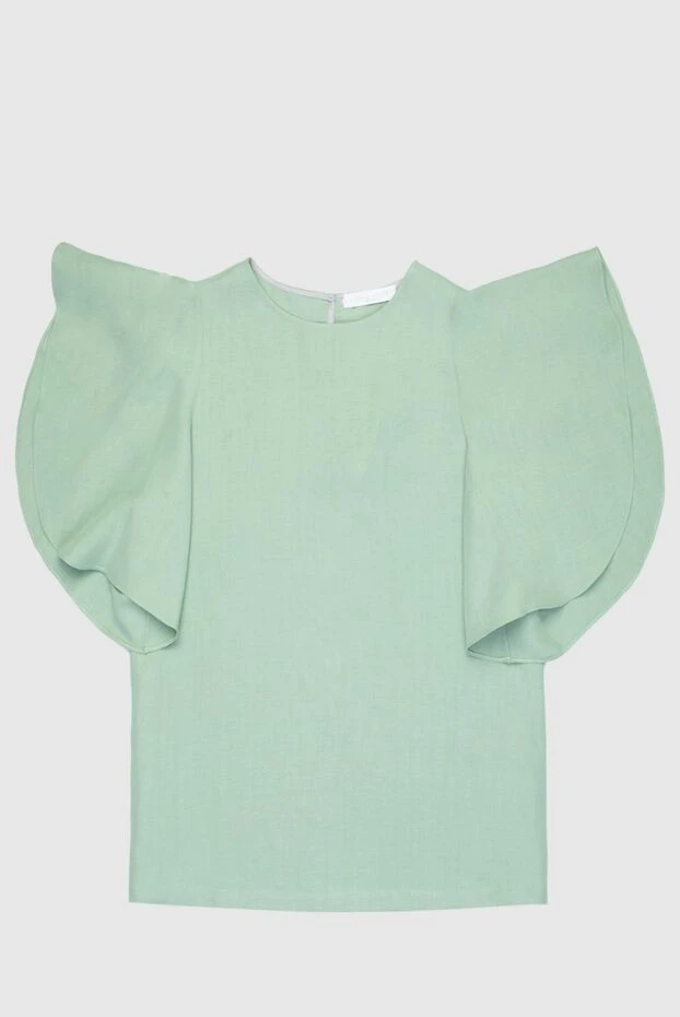 Fabiana Filippi женские блуза из вискозы и льна зеленая женская купить с ценами и фото 168742 - фото 1