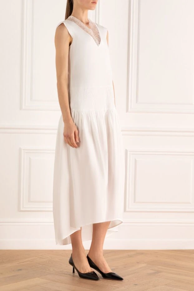 Fabiana Filippi woman white linen dress for women 168750 - photo 3