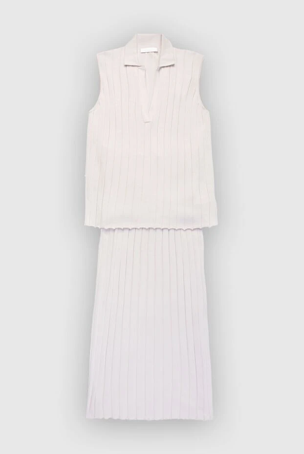 Fabiana Filippi set of v-neck top and long skirt in textured ribbed fabric 195619 - photo 1