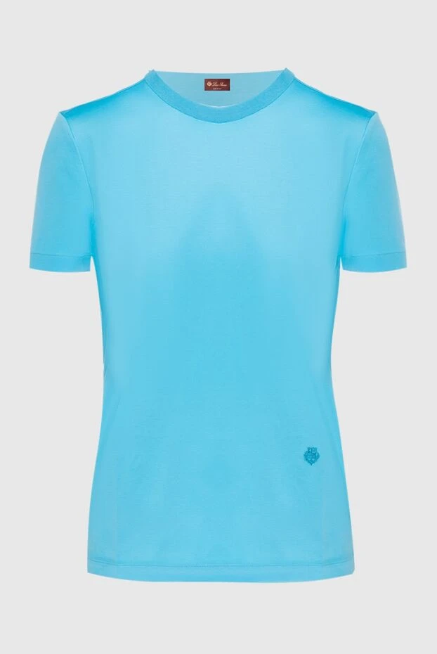 Loro Piana женские футболка из хлопка голубая женская купить с ценами и фото 168776 - фото 1