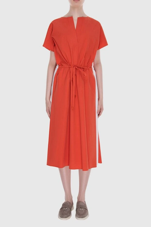 Loro Piana женские платье из хлопка оранжевое женское купить с ценами и фото 168809 - фото 2