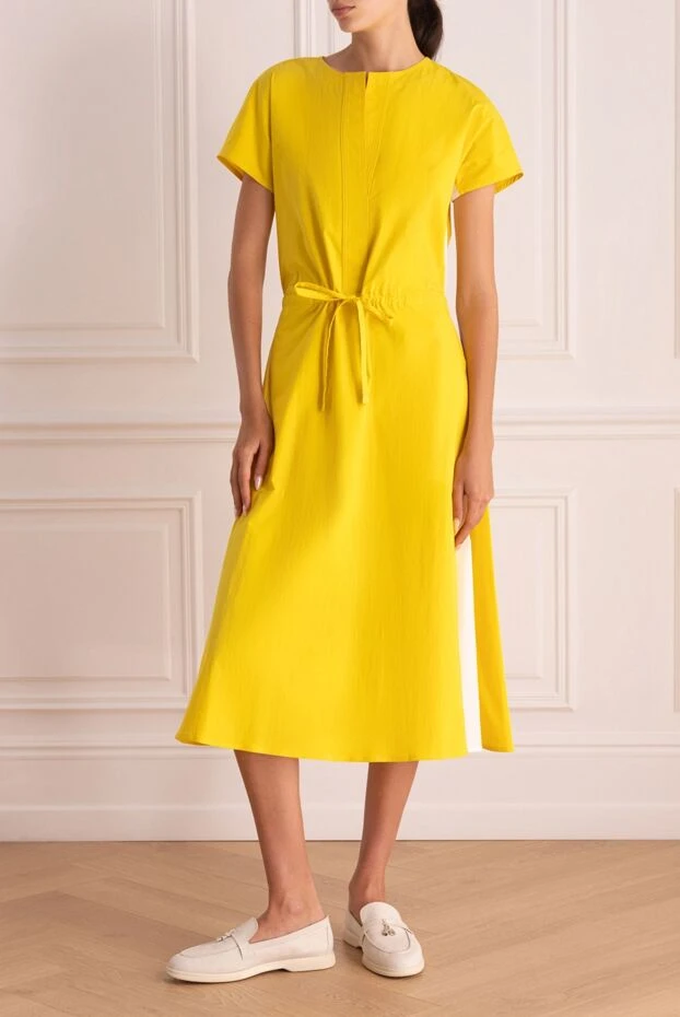Loro Piana женские платье из хлопка желтое женское купить с ценами и фото 168812 - фото 2