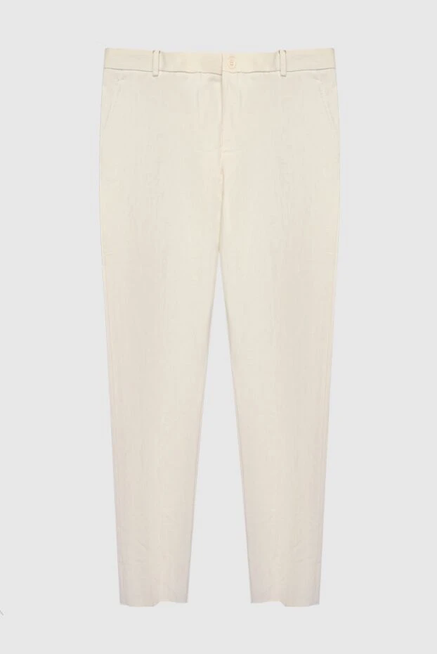 Loro Piana чоловічі штани з бавовни та льону білі чоловічі купити фото з цінами 168815 - фото 1