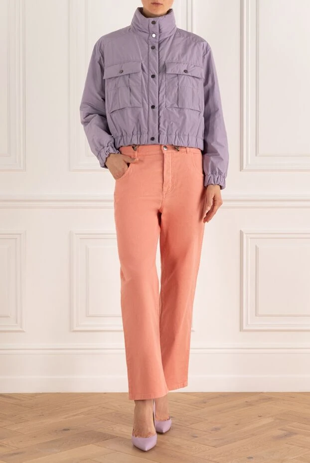 Loro Piana woman pink linen and cotton jeans for women 168819 - photo 2