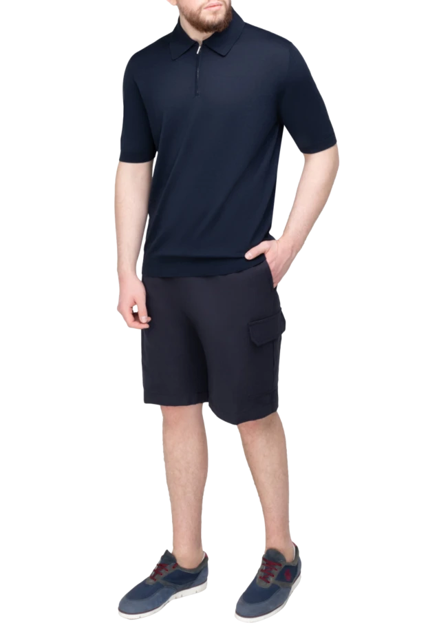 Loro Piana man cotton and linen shorts blue for men buy with prices and photos 168826 - photo 2