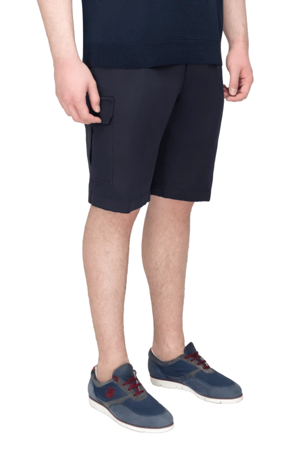 Loro Piana men's loose fit cotton and linen cargo shorts 195456 - photo 3