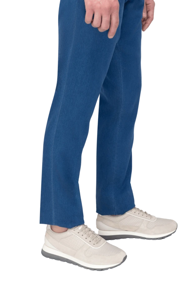 Brunello Cucinelli beige leather sneakers for men 168876 - photo 2