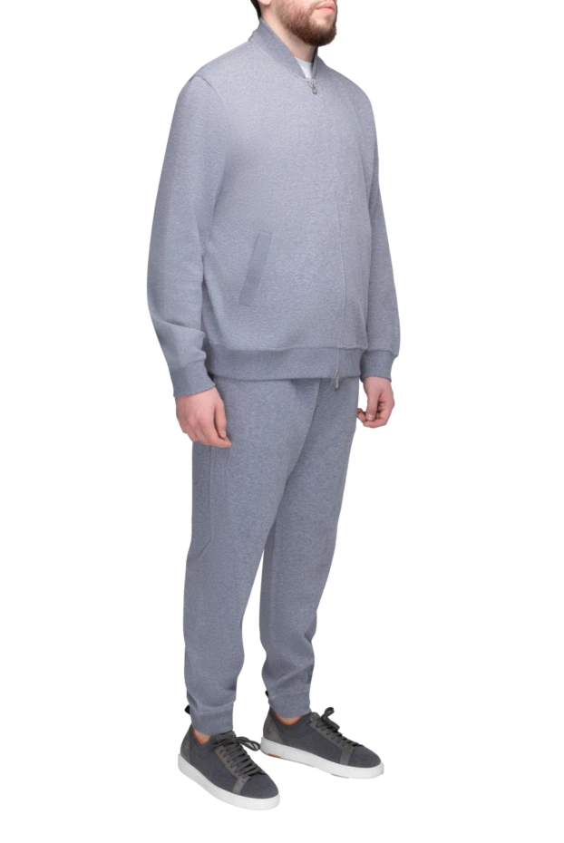 Brunello Cucinelli sports suit for men made of cotton and polyamide gray 168916 - photo 3