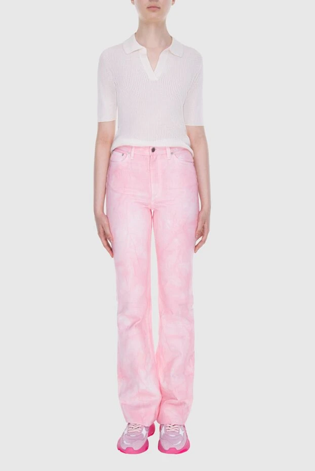 Alessandra Rich женские джинсы из хлопка розовые женские купить с ценами и фото 168946 - фото 2