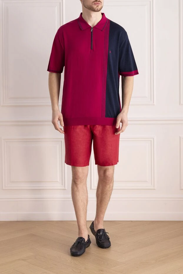 Шорти із льону червоні чоловічі - фото 2