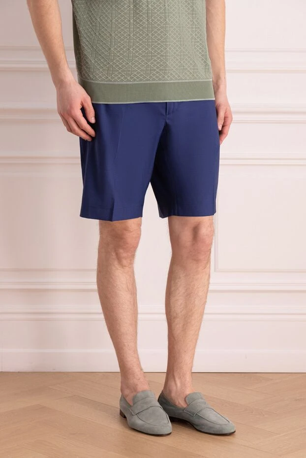Stefano Ricci blue wool shorts for men 168970 - photo 3