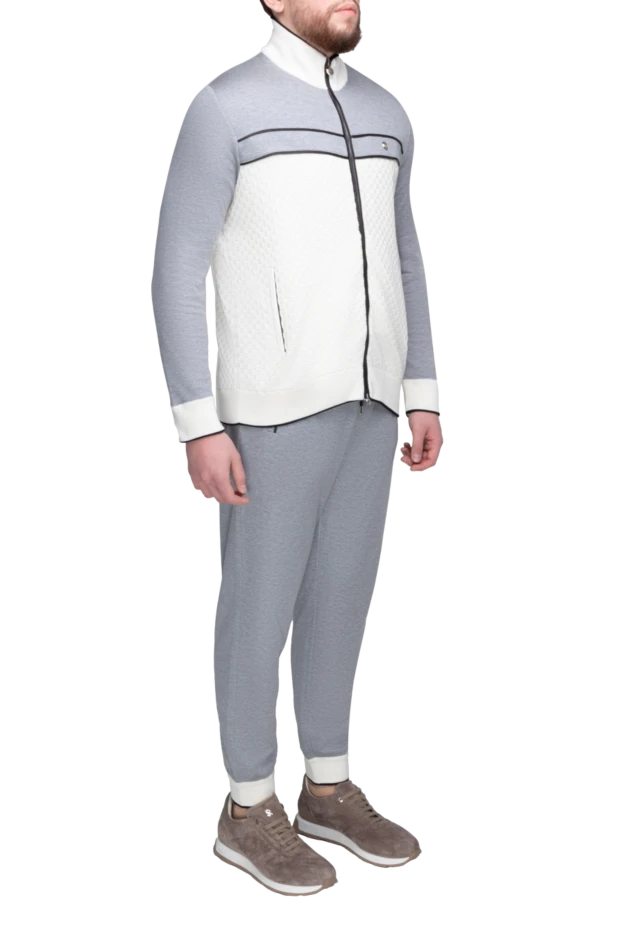 Stefano Ricci костюм спортивний чоловічий з бавовни, шовку та поліаміду сірий 168975 - фото 3
