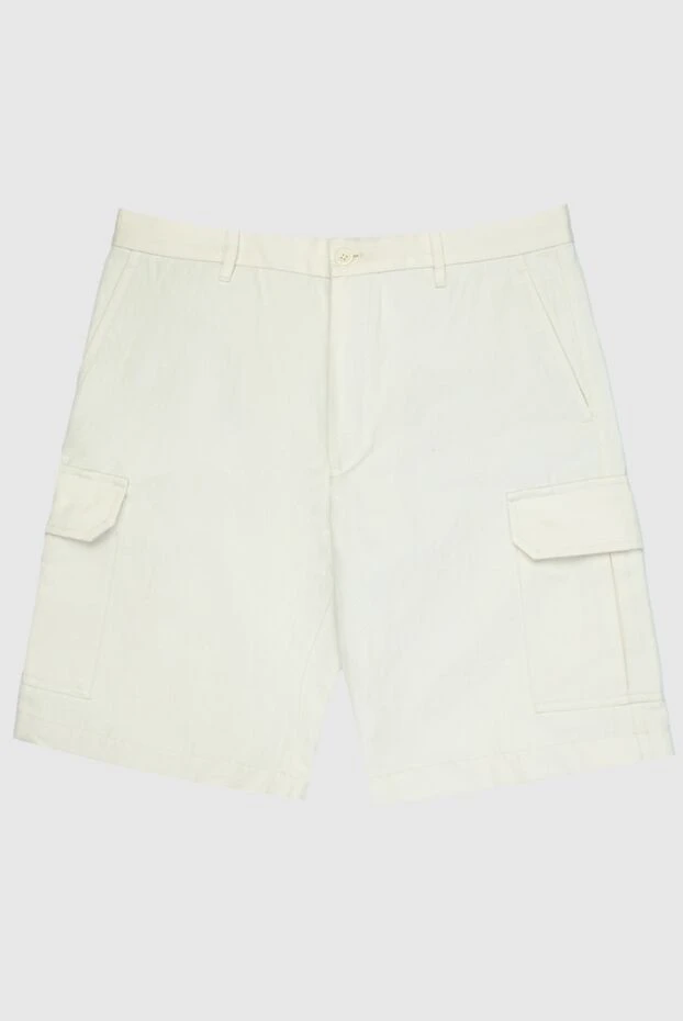 Loro Piana man white cotton and linen shorts for men buy with prices and photos 169006 - photo 1