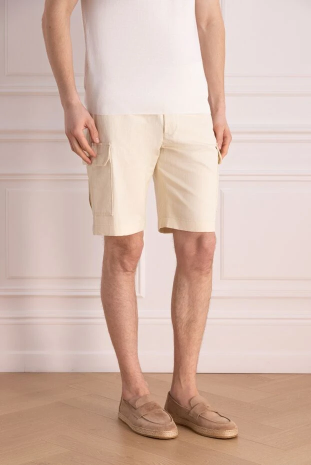 Loro Piana man blue linen shorts for men 178721 - photo 3