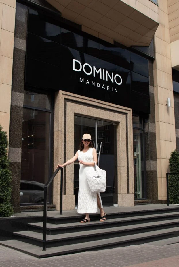 Loro Piana sleeveless cotton midi dress with openwork knit and side slit 169015 - photo 2