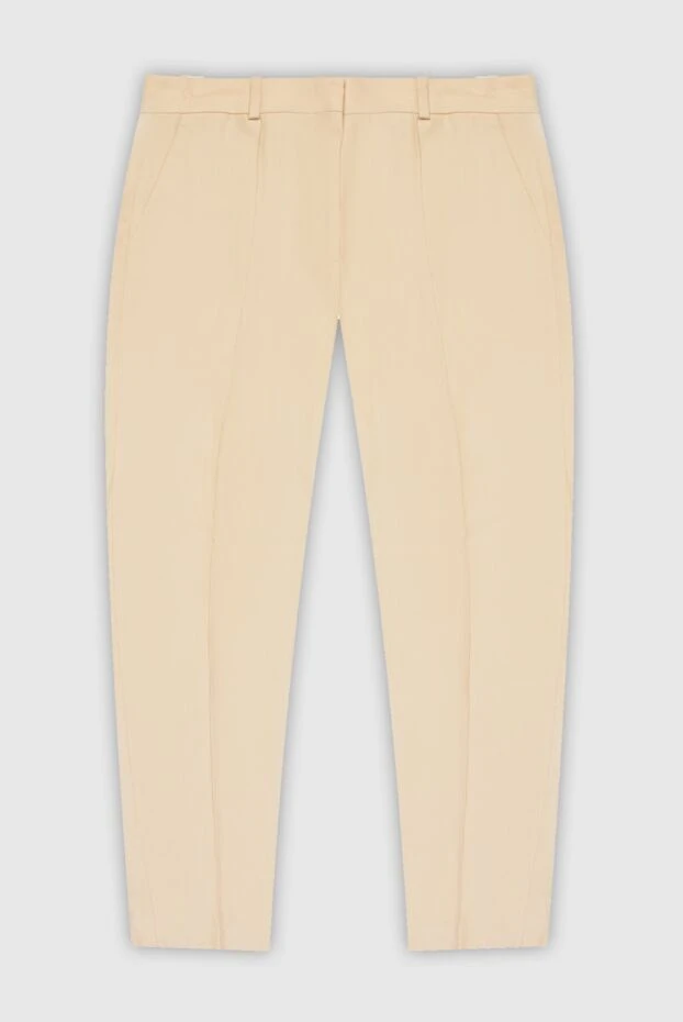 Loro Piana woman beige linen trousers for women 169018 - photo 1