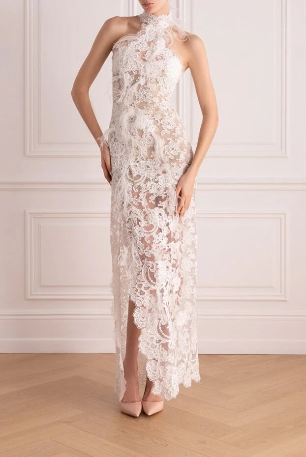 Ermanno Scervino женские платье белое женское купить с ценами и фото 169043 - фото 2