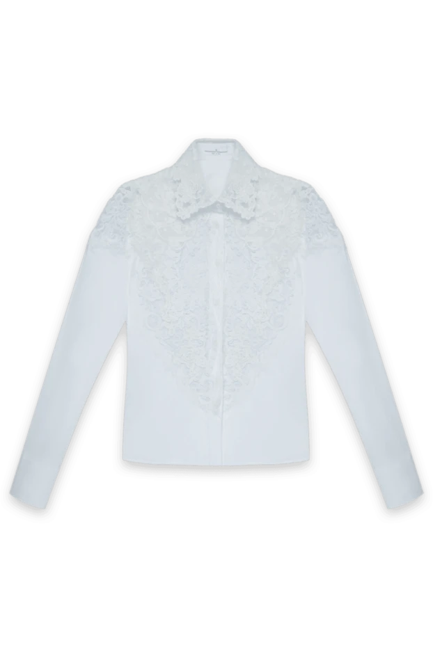 Ermanno Scervino women's cotton blouse with lace white 169046 - photo 1