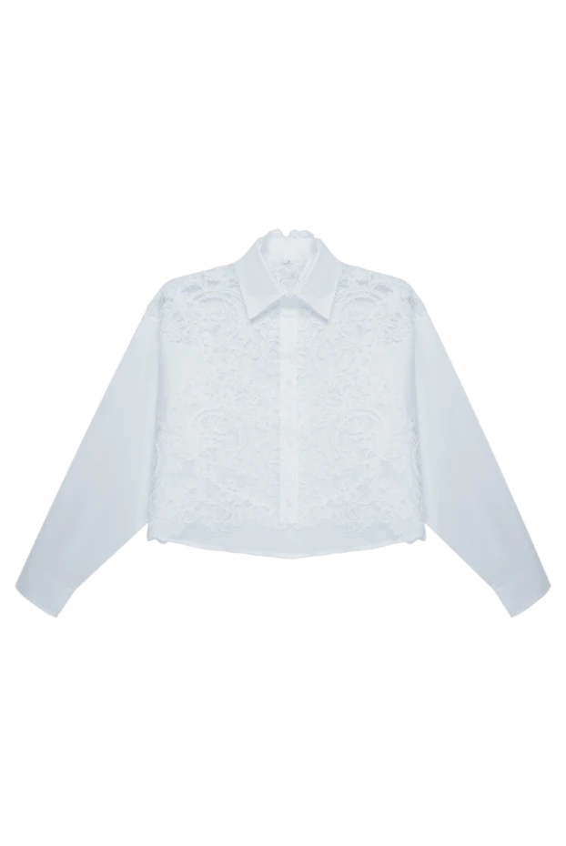 Ermanno Scervino женские блуза из хлопка белая женская купить с ценами и фото 169050 - фото 1
