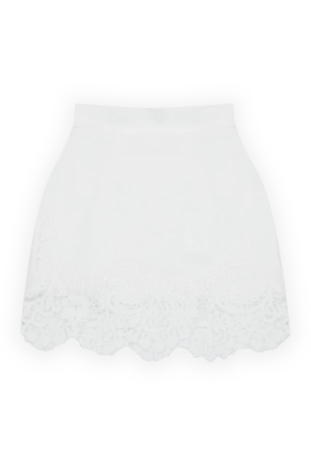 Ermanno Scervino женские юбка из ацетата и вискозы белая женская купить с ценами и фото 169058 - фото 1